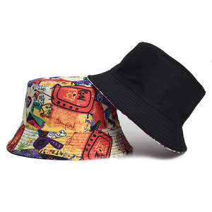 Nuovo Design Cappello a Secchiello Unisex con Stampa Fantasia Reversibile, Cappello da Pescatore per Esterni, Protezione Solare, 100% Poliestere Canvas - Product Image 6