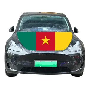 Vente en gros 120x150cm Cameroun housses de capot de voiture drapeau abordable résistant à l'usure et Durable couvercle de capot de moteur de voiture