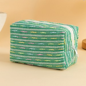 Ensemble de 3 trousses de toilette personnalisées à motif floral bleu, grande trousse de voyage à fleurs bleues, trousse de maquillage en coton <span class=keywords><strong>et</strong></span> polyester - Product Image 6