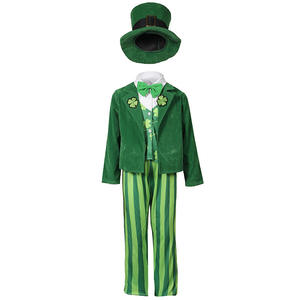 Nuevo Disfraz de Duende Irlandés para el Día de San Patricio, Traje de Fiesta Verde con Trébol de Cuatro Hojas, Divertido Disfraz para Niños Pequeños - Product Image 6