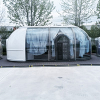 Domo Transparente Tipo Iglú, Material de PC, Tienda de Campaña para Vivir al Aire Libre, Iglú Moderno para Jardín