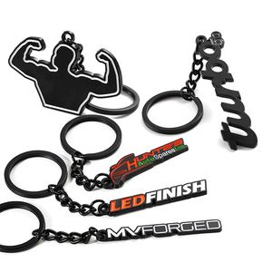 Tùy Chỉnh Biểu Tượng Kim Loại Từ 3D Tiếng Anh Màu Đen Thư Cube <span class=keywords><strong>Keychain</strong></span> Vòng Chìa Khóa - Product Image 1