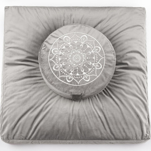 Cojín de Yoga relleno de casco de trigo sarraceno ecológico portátil cojín sentado de meditación Zen cojín de postura de Yoga <span class=keywords><strong>para</strong></span> <span class=keywords><strong>principiantes</strong></span> embarazo - Product Image 4