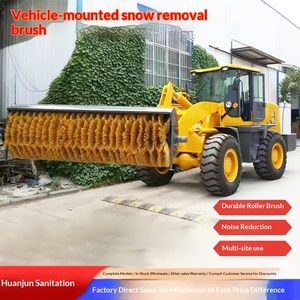 Brosse à neige roulante montée sur véhicule pour déneigement routier avec grande machine à éjecter la neige - Product Image 1