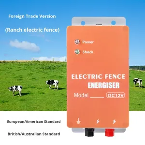 Électrificateur portable à impulsion pour clôture électrique solaire, amplificateur d'énergie pour clôture de ranch alimenté par l'énergie solaire pour animaux de ferme avec sortie 8-12KV - Product Image 2