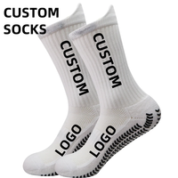 Chaussettes de sport de compression professionnelles en gros, antidérapantes, respirantes en maille et personnalisables pour le football (collection Printemps)