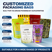 Kemasan Pouch Stand Up Khusus untuk Daging Sapi Kering, Kemasan Doypack Food Grade yang Dapat Ditutup Kembali dengan Jendela dan Resleting