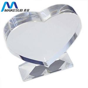 Verre vierge de sublimation en forme de cœur, cadre en cristal, cadeau de saint-valentin, témoin d'amour, cadre en verre - Product Image 3