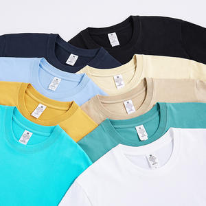 100% algodón de gran tamaño Camiseta de manga corta para hombre impresión personalizada Logo sublimación/DTG cuello pesado en blanco DTG impresión corta - Product Image 3