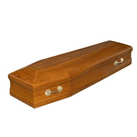 Ataúd/Urna Funeraria de Madera Sólida Biodegradable de Estilo Europeo Alemán, Madera de Juniper y Paulownia, Capacidad de 220 Pulgadas Cúbicas, 1 Año