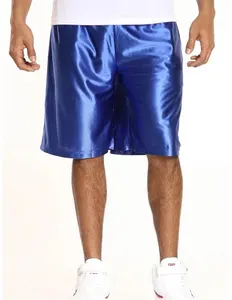 Lage Moq Zomer Street Wear Groothandel Mannen Satijn Sport Gevoerd Pijama Custom Blank Shiny Dazzling Basketbal Shorts Voor Mannen