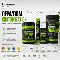 Greenpie OEM Marque Privée Sportive Supplément Alimentaire Pastèque Citron Vert Sans Caféine Pré-Entraînement Poudre Stimulante