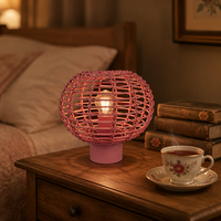 Lampe de table en rotin naturel E27, 220V, décoration moderne pour la maison