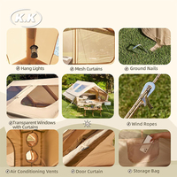 Kawagebo Kamp (KK) 13' X 10' Tiup 12 orang ㎡   Tenda Kemah Mewah Oxford Air untuk Glamping di Luar Ruangan