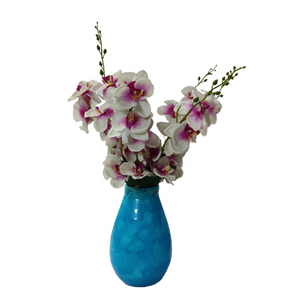 Decorazioni per la casa e il giardino a forma di brocca blu cielo marbleizzato di alta qualità centrotavola decorativa fatta a mano da tavolo <span class=keywords><strong>vaso</strong></span> di fiori in vetro - Product Image 4