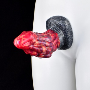NNSX Newest Curve Scales Short Anal Plug Dragon <b>Dildo</b> with Suction Cup Thick Conical Head Erotic 18+ Sex Toy for Women - Product Image 2