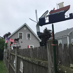 Neue JAWS_Whirligig Holzhai Windmühle Outdoor Garten Innenhof Ornamente Holzhandwerk - Product Image 5