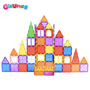 Mainan magnetik ubin magnetik 97pcs Set untuk usia 3 + blok bangunan untuk batang anak-anak hadiah mainan pendidikan untuk anak laki-laki dan perempuan - Product Image 1