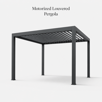 Pergola motorisée à lames orientables pour jardin, cour, aluminium, faible entretien, pergola de terrasse extérieure