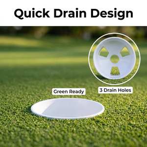 Coupe de golf en plastique, coupelle de green avec drapeau, durable, blanche, pour parcours de golf, vente en gros - Product Image 3