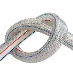 Manguera trenzada de PVC DE FÁBRICA DE China, manguera de jardín transparente con tubos de línea <span class=keywords><strong>reticulada</strong></span> de fibra, tubos de plástico de calidad - Product Image 1