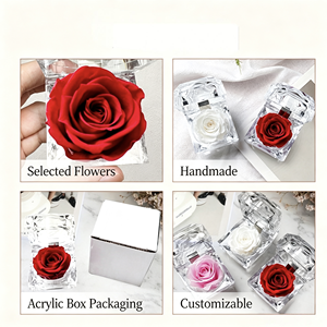Scatola <span class=keywords><strong>per</strong></span> Anelli in Acrilico con Fiori e Rose Eterne - <span class=keywords><strong>Regalo</strong></span> di <span class=keywords><strong>San</strong></span> <span class=keywords><strong>Valentino</strong></span> <span class=keywords><strong>per</strong></span> la Tua Moglie nel Giorno del Suo Compleanno - Product Image 5