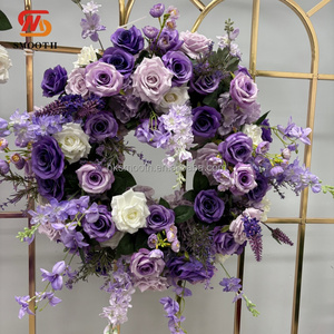 Décoration de centre de table de mariage SMOOTH, 60 cm, fleurs en soie violettes, décoration de centre de table, boule de fleurs artificielles de luxe - Product Image 4
