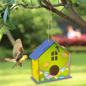 Xây Dựng Và Sơn Birdhouse Chế Biến Gỗ Kit-Tự Làm Sơn Và Lắp Ráp Thiết Lập Với Paintable Bằng Gỗ Birdhouse Thủ Công Mỹ Nghệ - Product Image 6