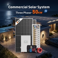 Sistema de Energía Solar Híbrido de 50kW con Batería de 100kWh Trifásico para Respaldo de Energía en Fábricas y Almacenes