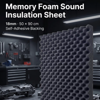 Mousse insonorisante pour voiture 18 mm, auto-adhésive, en mousse à mémoire de forme acoustique, isolation phonique, support de gros OEM