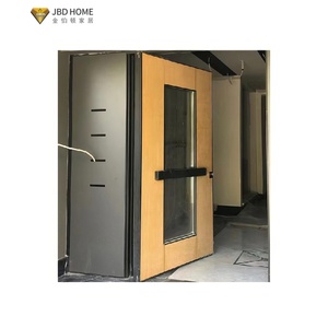 Porta d'Ingresso Pivotante <span class=keywords><strong>in</strong></span> Legno Massiccio e Alluminio con <span class=keywords><strong>Vetro</strong></span>, Senza Telaio, per Esterni, Ignifuga, Garanzia 5 Anni, per Ingressi Moderni - Product Image 6