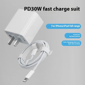 Juego de cargador eléctrico rápido de 30W para teléfono móvil <span class=keywords><strong>Apple</strong></span> 14/13 8 y cables de datos PD 20W Cable de <span class=keywords><strong>carga</strong></span> rápida - Product Image 5