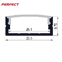 Profilé en Extrusion aluminium pour éclairage de bande LED, 18/20mm, barre pour lampes