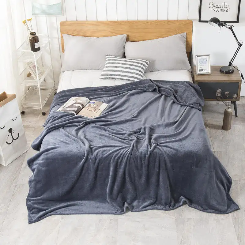 سرير فاخر من المصنع فائق النعومة بطانيات فلانيل فاخرة بغطاء رأس فلانيل وأغطية للأريكة وغرفة النوم
