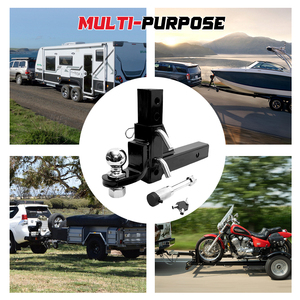 Ambull Top Qualität Offroad Auto Schwarz Drop oder Rise Höhen verstellbare Anhänger kupplung Abschleppen mit 2 "Ball Trailer Ball Mount - Product Image 5