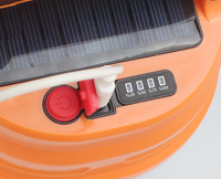 Newish Lampe de poche LED à énergie solaire Rechargeable par USB Corps en ABS blanc Portable Lampe de camping d'urgence certifiée ROHS