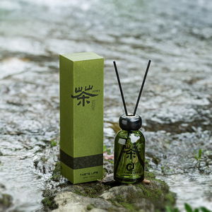 Tea Mountain Green Bottle <b>Reed</b> <b>Diffuser</b> 200ml Long Lasting Aroma Fresh Air Home Decor - Product Image 2