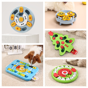 Juguete interactivo transfronterizo de plástico para perros pequeños y medianos: rompecabezas giratorio, comedero lento y juguete de entrenamiento de <span class=keywords><strong>IQ</strong></span> para aliviar el aburrimiento. - Product Image 2