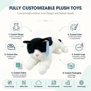 Mascotte chaton en peluche professionnelle à prix d'usine avec logo personnalisé pour cadeaux promotionnels et décoration de crèche - Product Image 2