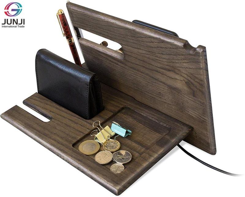JUNJI Bamboo Desk Storage Organizer Wooden