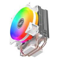 Refroidisseur de processeur Lovingcool RGB 2 caloducs Ventilateur de processeur pour ordinateur pour processeur PC LGA 1700 2011 90 mm Ventilateur de refroidissement de processeur Refroidisseur d'air Dissipateur thermique