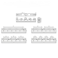 Étau plat multi-stations Modèle 3A-110303 3A-110304 pour centre d'usinage CNC, serrage rapide, 7 kg, garantie 1 an, acier trempé