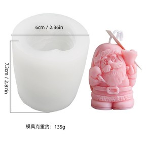 Santa Claus Silicone Mold DIY Christmas Candle Making Kit For Plaster Epoxy Crafts - Product Image 5
