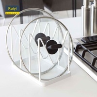 Étagère de rangement de cuisine multi-niveaux pour couvercles de casseroles, support de comptoir en métal, design moderne et simple, non pliable, pour cuisine
