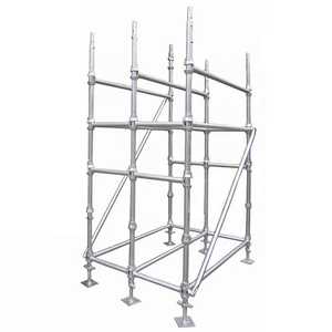 Échafaudage en métal galvanisé Cuplock pour la construction de bâtiments en béton, échafaudages sécurisés à verrouillage par coupe - Product Image 1