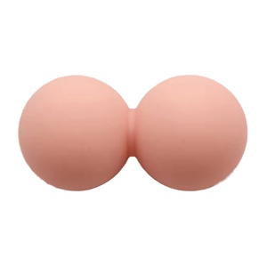 Venta al por mayor de fábrica: Bolas de masaje con forma de cacahuete con logo personalizado, rodillos de masaje de doble cabezal duros para masaje corporal y de espalda. - Product Image 2