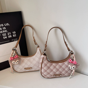 Sac <span class=keywords><strong>à</strong></span> bandoulière mini fourre-tout pour fille, tendance et <span class=keywords><strong>pas</strong></span> <span class=keywords><strong>cher</strong></span>, avec joli imprimé, en polyester, fermeture éclair, sangle unique, été/hiver 2026 - Product Image 5