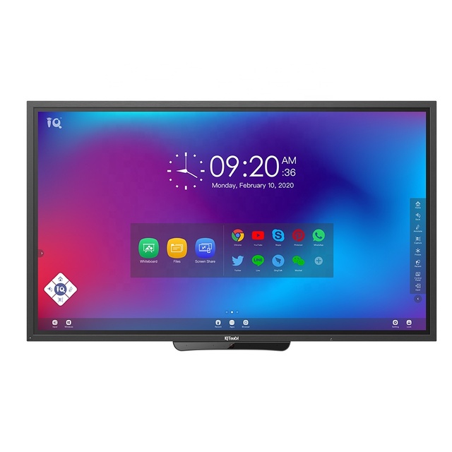 65 75 86 IQTouch Cutting-edge Interactive Flat Panel with Optical Bonding & Built-in Two Cameras for Business and Education