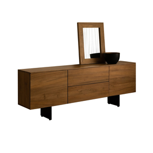 Wabi-Sabi Massivholz TV-Schrank Nordisch Modern Minimalistisch Wohnzimmer Schwarznuss Beistellschrank - Product Image 1