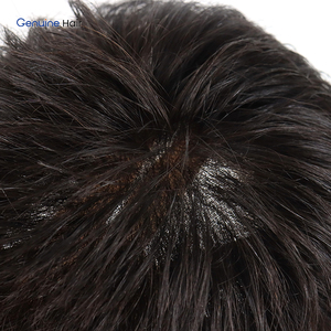 Parrucchino Traspirante in Pizzo Completo per <span class=keywords><strong>Uomo</strong></span>, 100% Capelli Umani Naturali, Densità 130%, Nero, Sistema di Sostituzione Invisibile - Product Image 6
